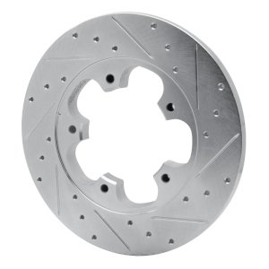 Ford Transit-250 Brake Rotor (1) - Rear Left - R1 Concepts - Drilled & Slotted - Silver - `15-`25